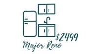 a logo with the words major renos