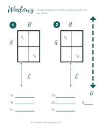 a worksheet with a picture of a window and a number of windows