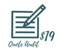 a logo with the words $ 19 quote audit