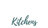 a logo with the word kitchens on it
